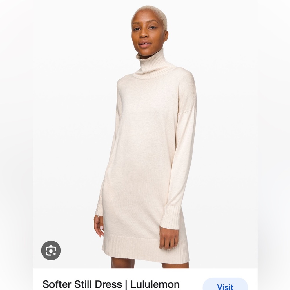 lululemon athletica Softer Still Black Turtleneck Sweater Dress